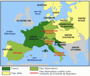 Carte de l'Empire sous Napoléon Ier en 1811